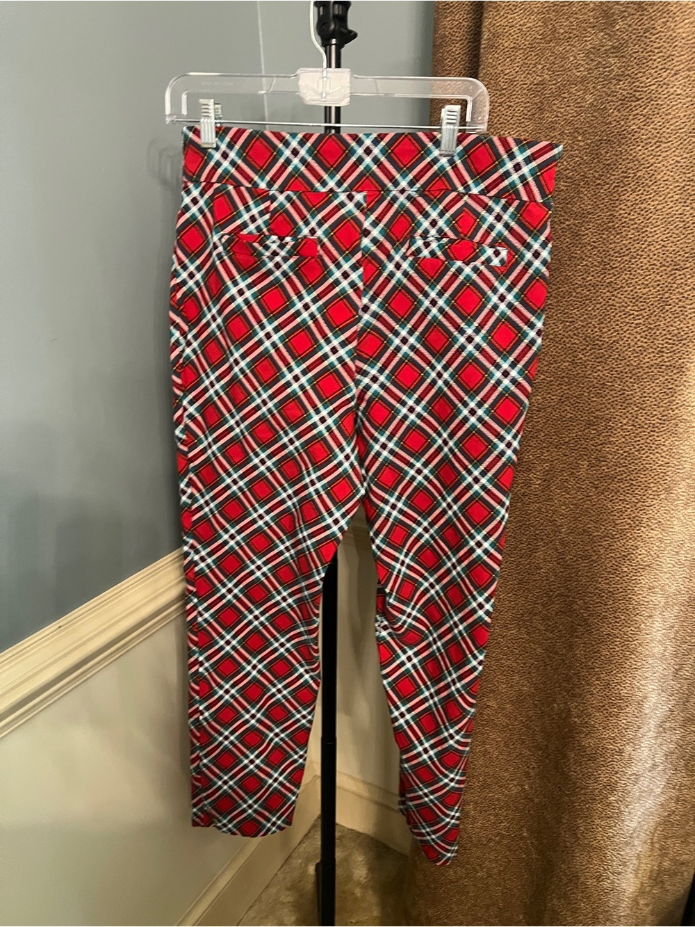 Kim Rogers Red Plaid Kids Leggings